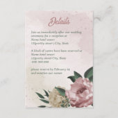 Blume mit rosa Champagner Begleitkarte (Vorderseite)