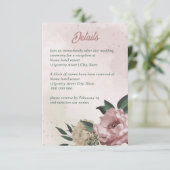 Blume mit rosa Champagner Begleitkarte (Stehend Vorderseite)