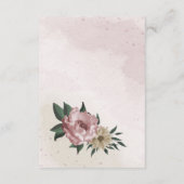 Blume mit rosa Champagner Begleitkarte (Rückseite)