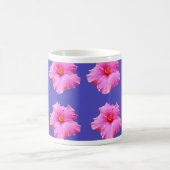 Blume mit rosa Hibiskus Lila, Kaffeetasse (Mittel)