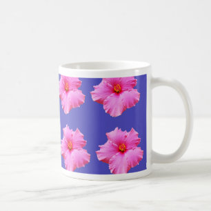 Blume mit rosa Hibiskus Lila, Kaffeetasse