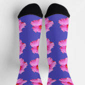 Blume mit rosa Hibiskus Lila, Socken (Oben)