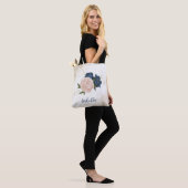 Blume mit rosa Marineblau und Rosa Tasche (Am Model)
