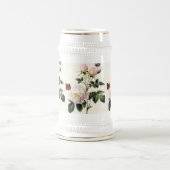 Blume mit Rosa, Pierre Joseph Redouté Bierglas (Mittel)