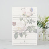 Blume mit Rosa, Pierre Joseph Redouté Briefpapier (Stehend Vorderseite)