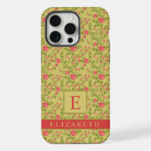 Blume mit Rosa Rosa Rosa, Olivgrün und Rosa iPhone Hülle (Rückseite)