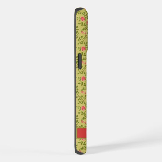 Blume mit Rosa Rosa Rosa, Olivgrün und Rosa iPhone Hülle (Rechte Seite)