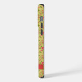 Blume mit Rosa Rosa Rosa, Olivgrün und Rosa iPhone Hülle (Linke Seite)