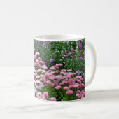Blume mit rosa Taste Kaffeetasse (VorderseiteRechts)