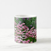 Blume mit rosa Taste Kaffeetasse (Mittel)