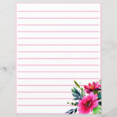 Blume mit rosa Wasserfarbe (Vorderseite)