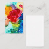 Blume mit rosafarbenem Mohn Mitteilungskarte (Vorne/Hinten)