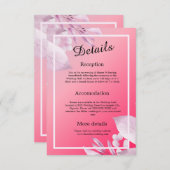 Blume mit rosafarbenen Kirschen Begleitkarte (Vorne/Hinten)