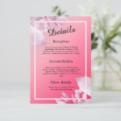 Blume mit rosafarbenen Kirschen Begleitkarte (Stehend Vorderseite)