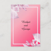 Blume mit rosafarbenen Kirschen Begleitkarte (Rückseite)