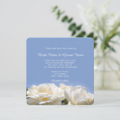 Blume mit Rosenblütenpracht Einladung (Stehend Vorderseite)