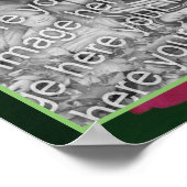 Blume mit rotem Hibisken Foto hinzufügen Poster (Ecke)