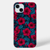 Blume mit rotem Hibiskus Case-Mate iPhone Hülle (Rückseite)