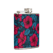 Blume mit rotem Hibiskus Flachmann (Rechts)