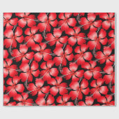 Blume mit rotem Hibiskus Geschenkpapier (Flach)