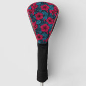 Blume mit rotem Hibiskus Golf Headcover (Vorderseite)