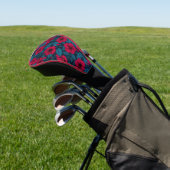 Blume mit rotem Hibiskus Golf Headcover (In SItu)