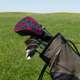 Blume mit rotem Hibiskus Golf Headcover