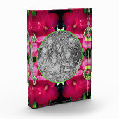 Blume mit rotem Hibiskus hinzufügen Fotoblock (Links)