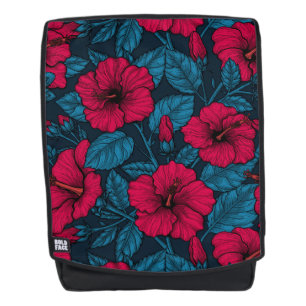 Blume mit rotem Hibiskus Rucksack
