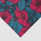 Blume mit rotem Hibiskus Seidenpapier (Ausschnitt)