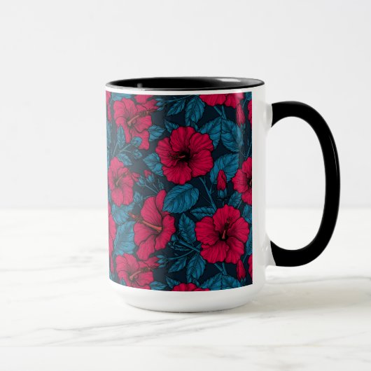 Blume mit rotem Hibiskus Tasse (Rechts)