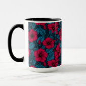 Blume mit rotem Hibiskus Tasse (Links)