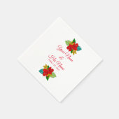 Blume mit rotem Hibiskus Thunder_Cove Serviette (Ecke)