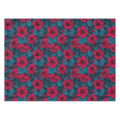 Blume mit rotem Hibiskus Tischdecke (Vorderseite (Horizontal))