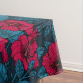Blume mit rotem Hibiskus Tischdecke (Beispiel)