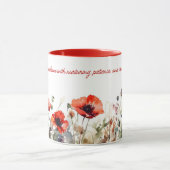 Blume mit rotem Mohn Aquarelldruck Tasse (Zentrum)