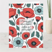 Blume mit rotem Mohnblumen Karte (Vorderseite)