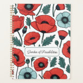 Blume mit rotem Mohnblumen Planer (Vorderseite)