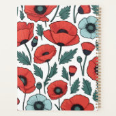 Blume mit rotem Mohnblumen Planer (Rückseite)