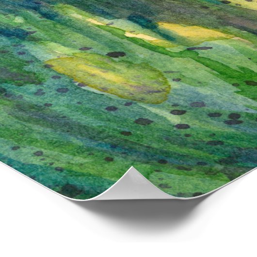 Blume mit roten Mohnfarben Poster (Ecke)