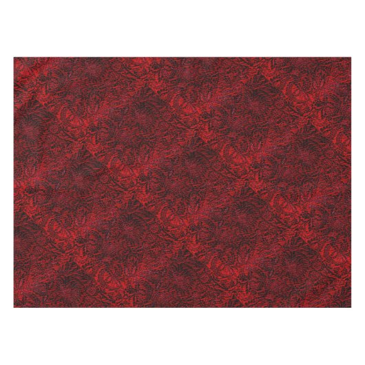 Blume mit roter Decoration Tischdecke (Vorderseite (Horizontal))
