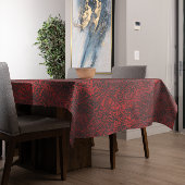 Blume mit roter Decoration Tischdecke