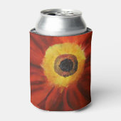 Blume mit roter Gelbe Farbe kann kälter werden Dosenkühler (Kanne Vorderseite)