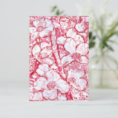 Blume mit roter Grußkarte Dankeskarte (Stehend Vorderseite)