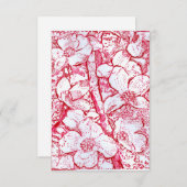 Blume mit roter Grußkarte Dankeskarte (Vorne/Hinten)