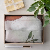 Blume mit roter Wasserfarbe 20x30 Decoupage Seidenpapier (Geschenk)