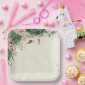 Blume mit Salbei Pappteller (Party)