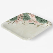 Blume mit Salbei Pappteller (Gewinkelt)