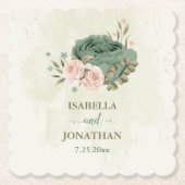 Blume mit Salbei Untersetzer (Vorderseite)