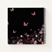 Blume mit Schmetterlingen Notizblock (Rückseite)